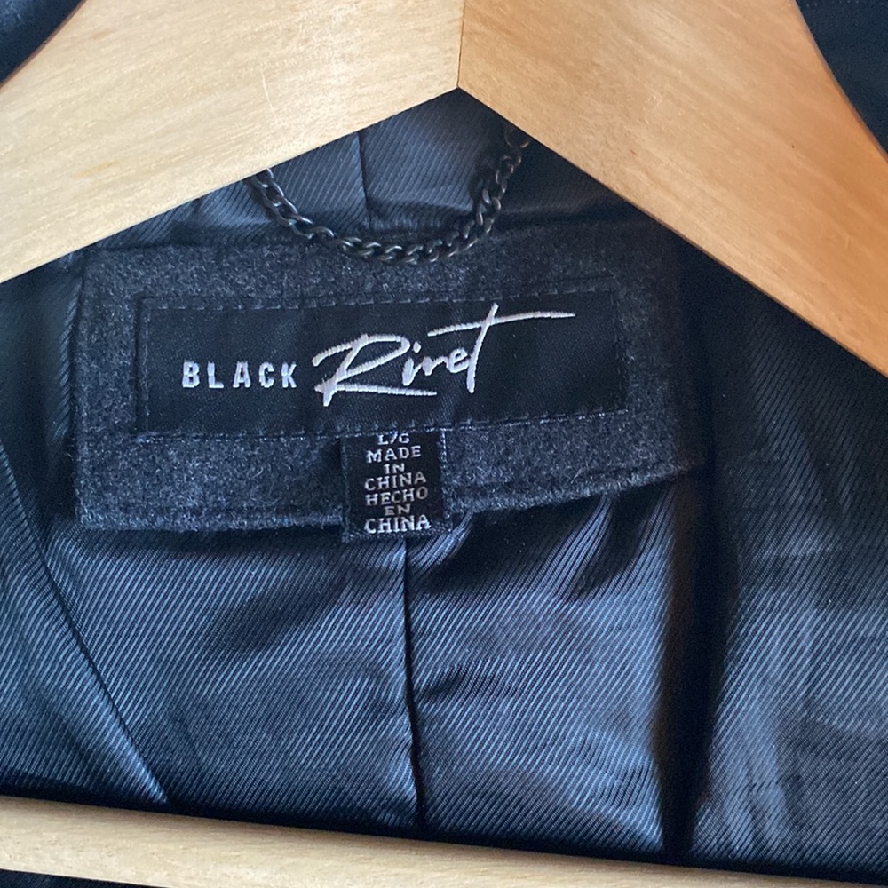 Black Rivet peacoat size large - Picture 3 of 4
